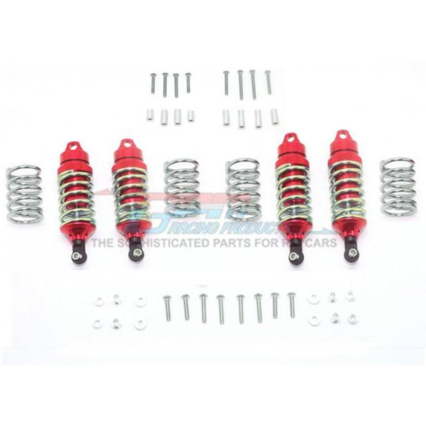 GPMRUS47580FR-R-GD-BEBK RUSTLER VXL Aluminum Front+Rear Shocks - Red
