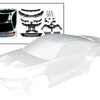 10511 Body, Ford Mustang (clear, trimmed, requires painting)/ decal sheet (includes side mirrors, spoiler, grilles, vents, hardware, & clipless mounting)