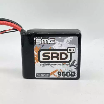 SMC96250-2S2P 7.4V 9600mAh 250C Square Softcase Drag Racing Pack - No Plug