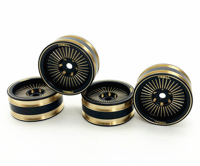 X002YSX3X3 Treal Brass 1.0" Rock Crawler Glue On Wheels for Axial SCX24