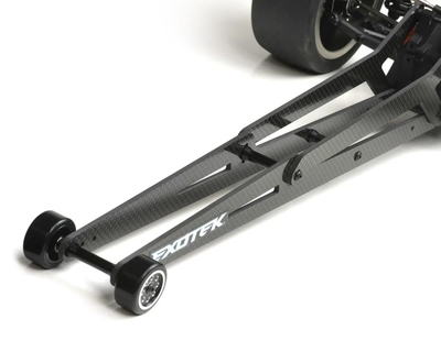 EXO2033 TLR 22S Losi Drag Carbon Fiber Adjustable Ladder Wheelie Bar Set (Extra Long)