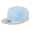 60614352 Red Bull Racing F1 New Era 9Fifty 2T Color Flat Brim Hat - Navy/Light Blue - Light Blue