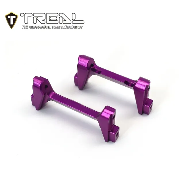X003KIUJ8X TREAL Aluminum 7075 Front and Rear Bumper Mounts Set (F&R) for 1/18 TRX4M- Purple