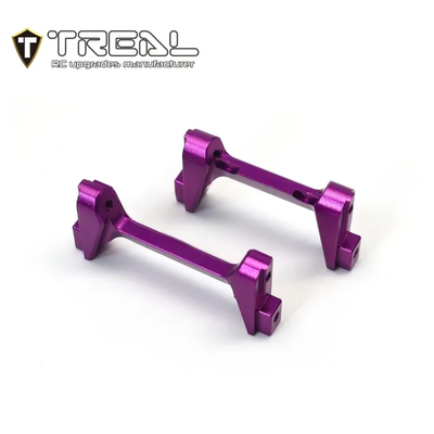X003KIUJ8X TREAL Aluminum 7075 Front and Rear Bumper Mounts Set (F&R) for 1/18 TRX4M- Purple