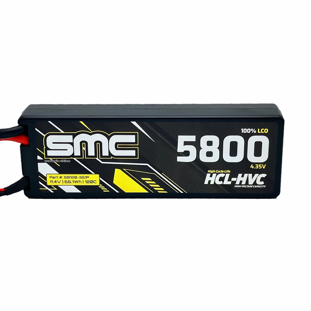SMC58120-3S1P HCL-HVC 11.4V-5800mAh 120C Hardcase - Traxxas Plug