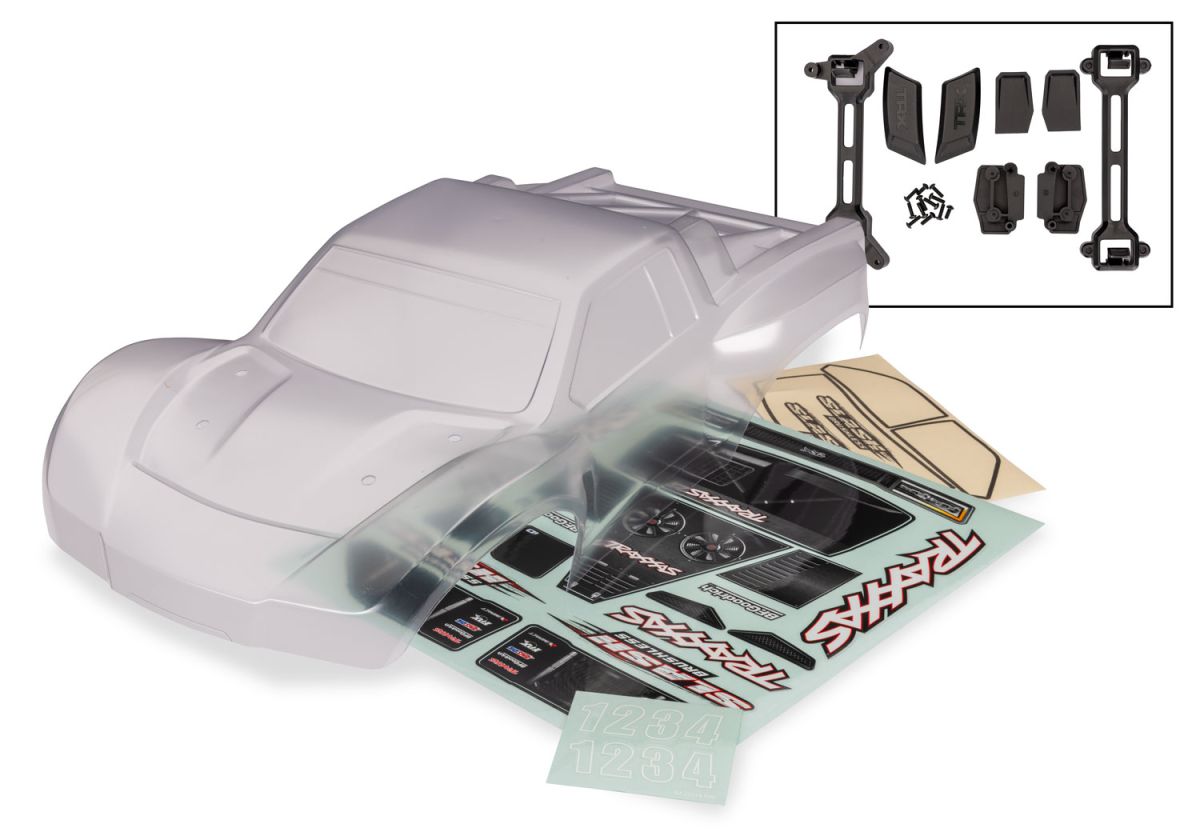 6958R Slash 4X4 Heavy-Duty Clear Clipless Body