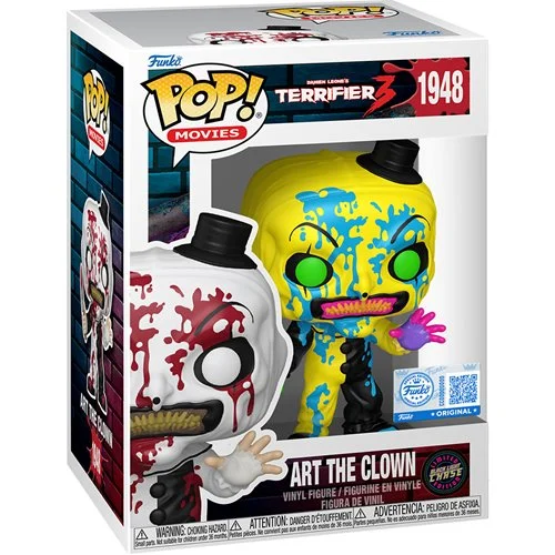 FU91690 CHASE! Entertainment Earth Exclusive Terrifier 3 Art The Clown Funko Pop! #1948