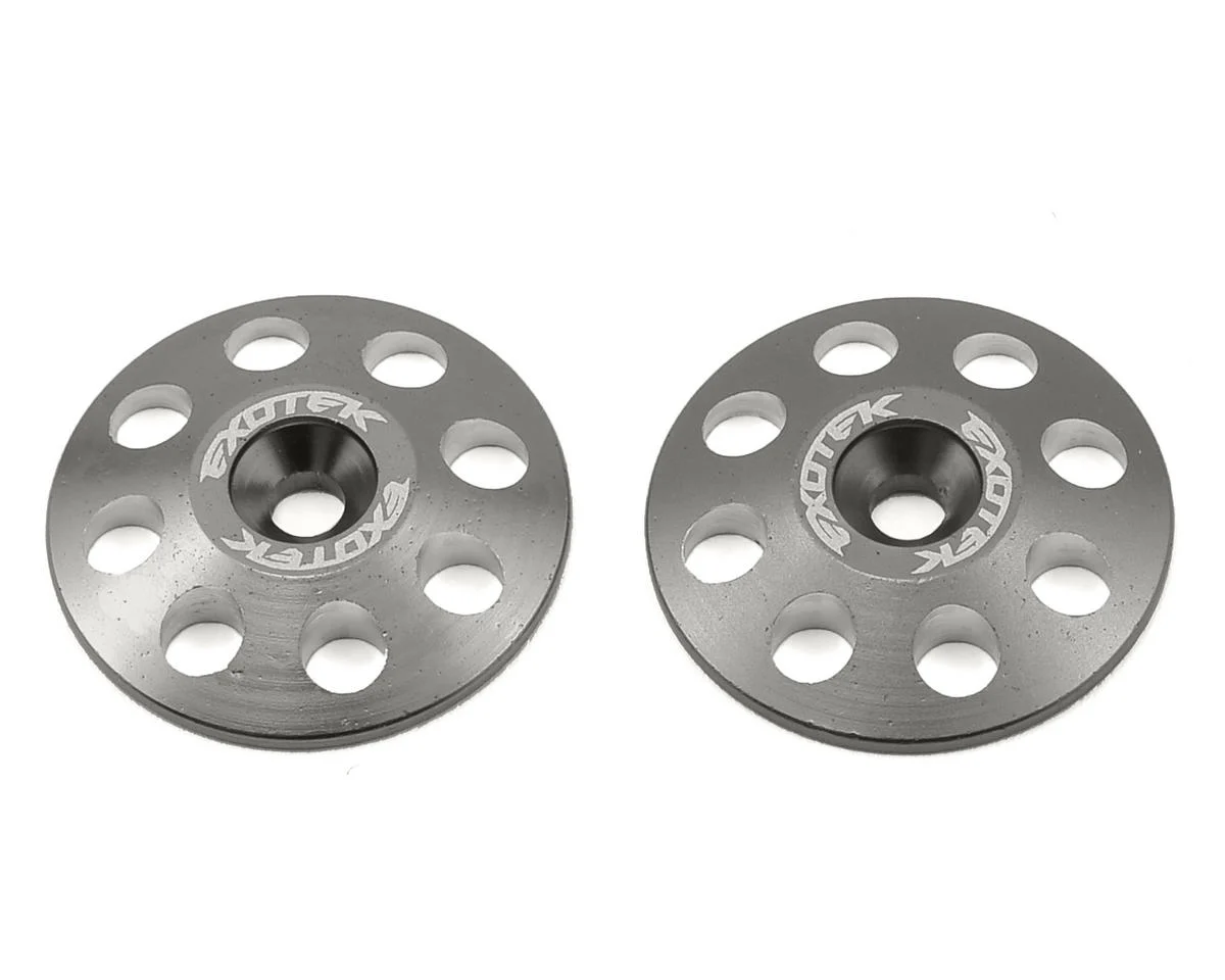 EXO1665GUN 22mm 1/8 XL Aluminum Wing Buttons (2) (Gun Metal)