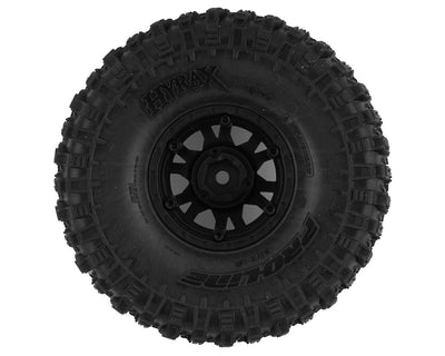 PRO1012812 Hyrax 1.9" Tires w/Impulse Wheels (Black/Silver) (2) (Predator) w/12mm Hex