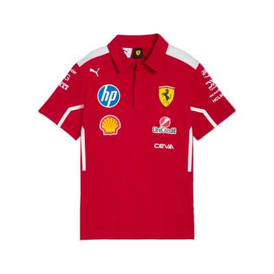 701232808 Scuderia Ferrari F1 2025 Men's Team Polo Shirt - Dark Cherry
