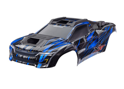 7869-BLUE Body, XRT® Ultimate, blue (painted, decals applied) (assembled with front & rear body supports for clipless mounting, roof & hood skid pads)