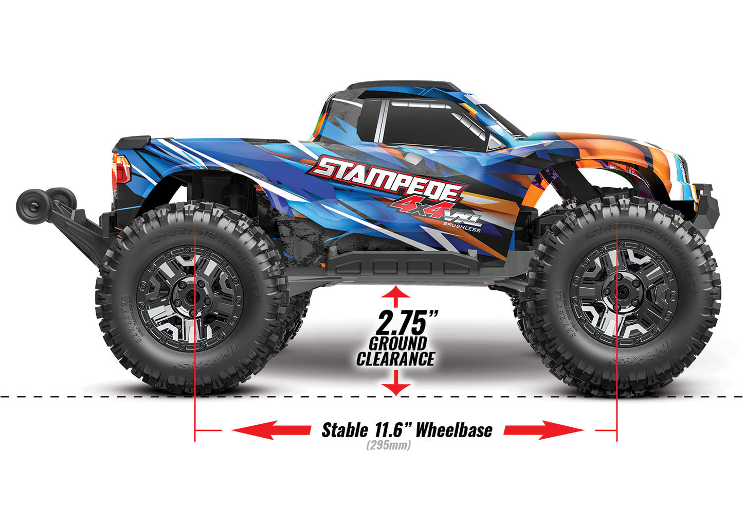 90376-4 Stampede 4x4 VXL 1/10 Scale Brushless Monster Truck