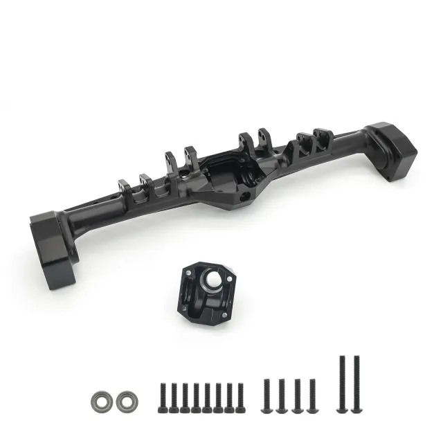 TLHTCAPRA-03 Treal Capra Rear Axle Housing CNC Solid Billet Aluminum 7075 One-Piece Design-Black