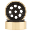 SSD00506 1.0” Aluminum/Brass 8 Hole Beadlock Wheels (Black) (2) (24g)
