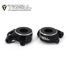 X003KIKGP9 TREAL Aluminum 7075 Front Steering Knuckles Set (2P) L&R CNC Machined Upgrades for 1/18 TRX4M Defender Bronco-Black