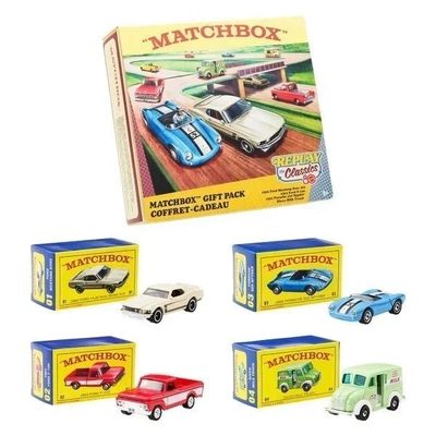 JHB37 Matchbox Mattel 80th Anniversary 4-Pack of Die-Cast