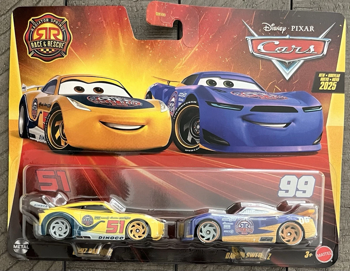 HWDXV99 JDH48 Cars 2-Pack Cruz Ramirez & Danny Swervez