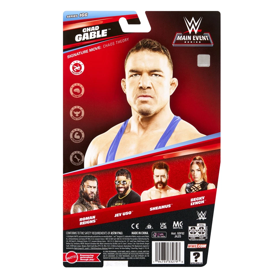 JHJ25 WWE Main Event Series Chad Gable Figure