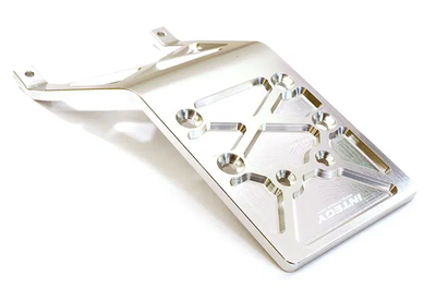 INTC27638SILVER Billet Machined Alloy Rear Skid Plate for 1/10 2WD