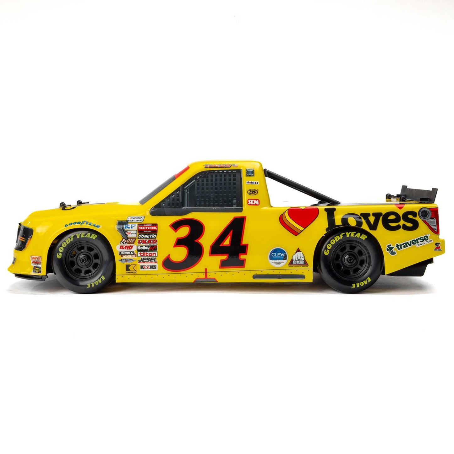 PRO365420 Limited Edition 1/12 Pre-Cut/Pre-Painted Layne Riggs #34 Love Yellow Body: Losi NASCAR