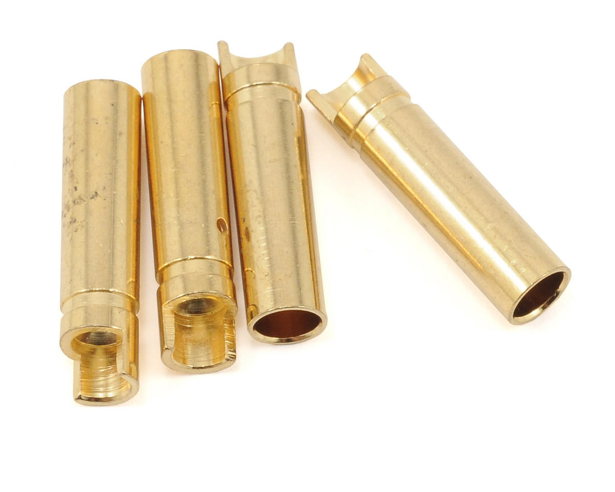 PTK5036 4.0mm "Super Bullet" Solid Gold Connectors (4 Female)