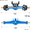 MEUS Racing Isokinetic 3-Section CVD Front and Rear Axles Maximum Steering Angle 52° Wider +5MM for TRX4M Upgrade 1/18 RC Crawler Car (Anodized Blue)