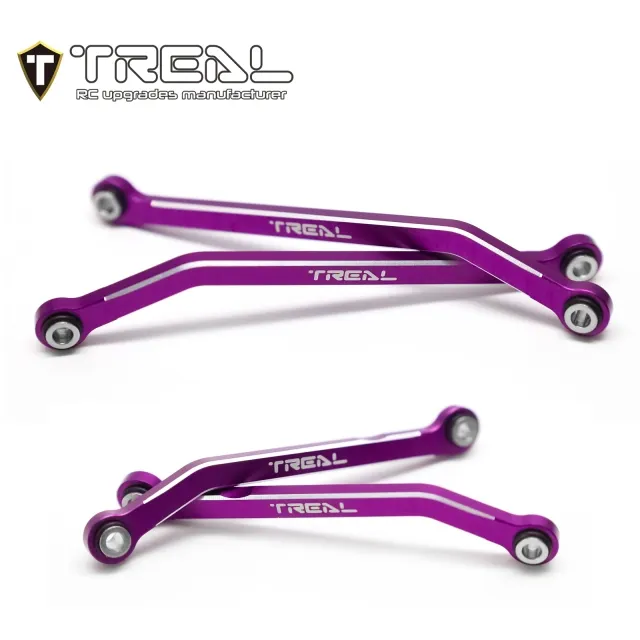 X003Q5GYST TREAL Aluminum 7075 High Clearance Links Set (4pcs) Chassis Lower Links for TRX4M 1/18 RC Crawler-Purple
