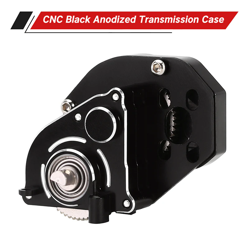 SCX24-130BK INJORA CNC Aluminum Complete Transmission Gearbox for Axial SCX24 AX24 - Black