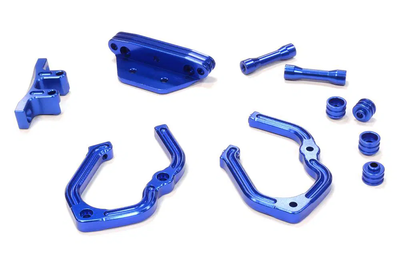INTC25812BLUE Billet Machined Rear Bumper Set 1/10 4X4