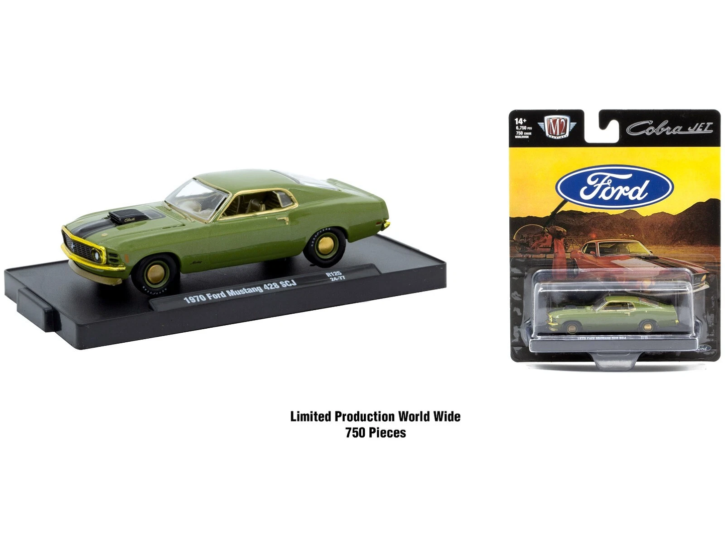 M2Machines 11228-125 1:64th Scale 1970 Ford Mustang 428 SCJ  - CHASE!
