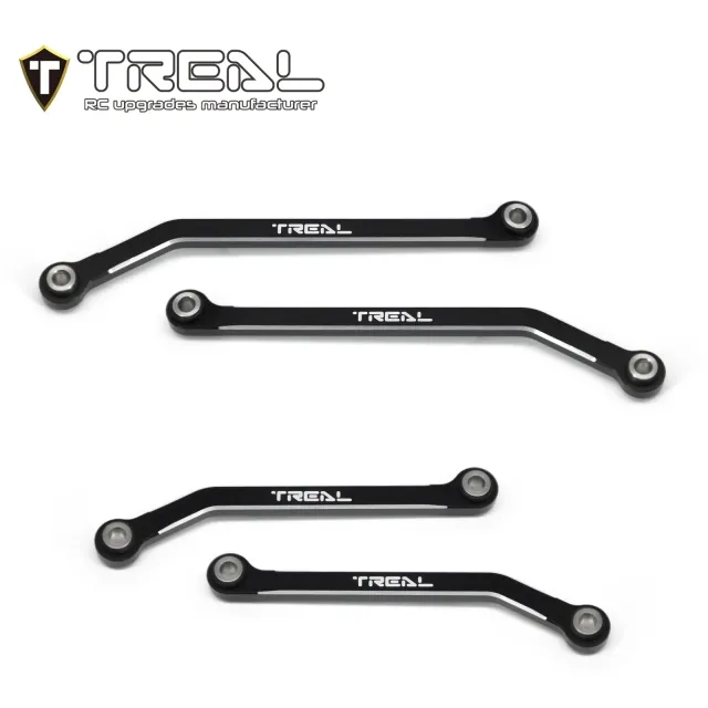 X003Q5LLN7 TREAL Aluminum 7075 High Clearance Links Set (4pcs) Chassis Lower Links for TRX4M 1/18 RC Crawler-Black
