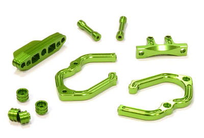 INTC25812GREEN Billet Machined Rear Bumper Set 1/10 4X4