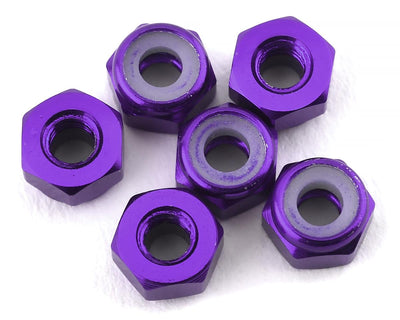 175-17516 175RC Lightweight Aluminum M3 Lock Nuts (Purple) (6)