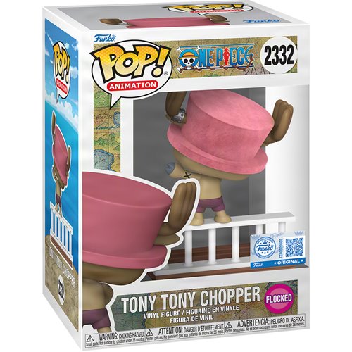 FU92033 One Piece Straw Hat Pirates Tony Tony Chopper Flocked Entertainment Earth Exclusive Funko Pop! #2332