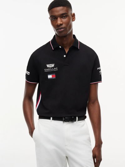 MN00109 Cadillac F1 Racing 2026 Sergio "Checo" Perez Team Polo Shirt - Black