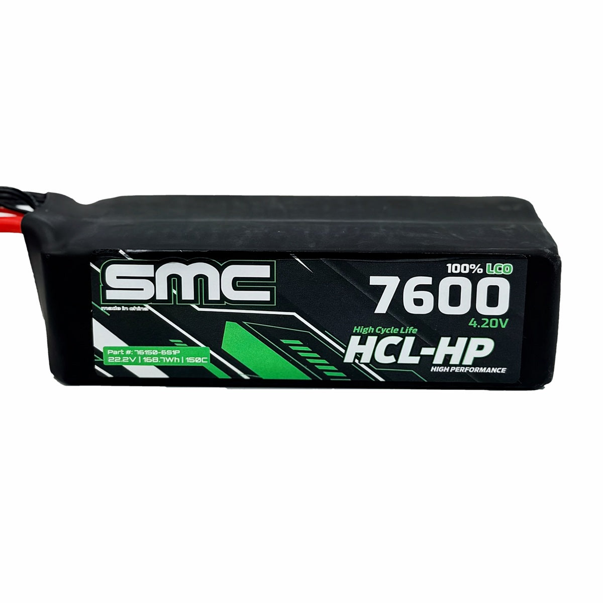 SMC76150-6S1P HCL-HP 22.2V 7600mAh 150C G10 Protection Plates - EC5 Plug