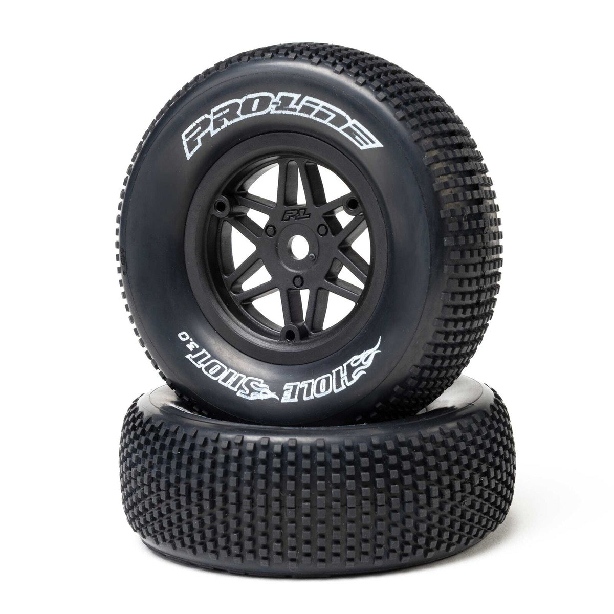 PRO287203 Pro-Line Racing 1/10 Sheriff Dirt Oval Wheels, 12mm Hex, Black (2): Losi Sprint Car (Front)