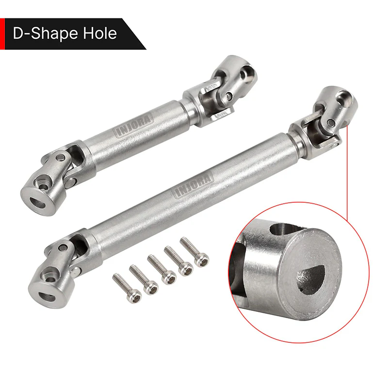 SCX24-153SR INJORA Stainless Steel Drive Shafts with D Shaped Hole for SCX24 Gladiator Power Wagon