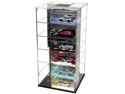 MJMJ19032MR Showcase 1:64 Mijo Desk Top Spinner 24 Car 16.5"x8"x8" Mirror