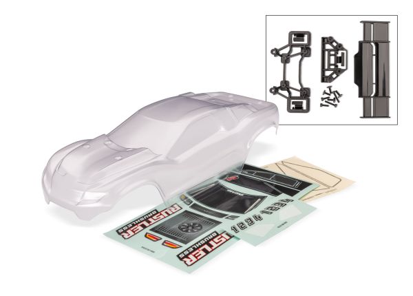 3780 Rustler 2WD Clear Clipless Body