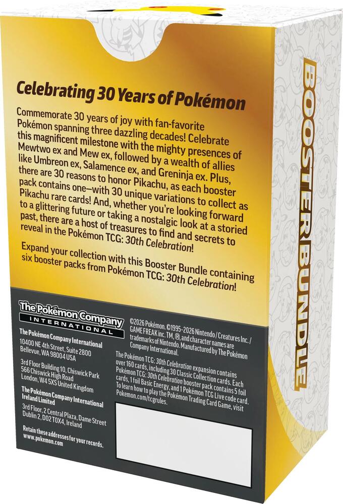 PKU10-10451-115 Pokemon 30th Celebration Booster Bundle