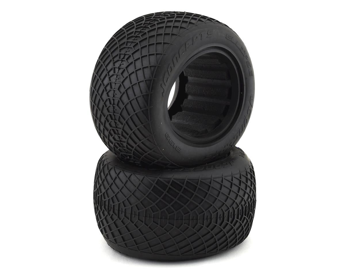 JCO3199-06 JConcepts Ellipse 2.2" 1/10 Stadium Truck Tires (2) (Silver)