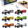 NSRHG4-310 1:64 Scale Mini Remote Control Metal Monster Truck with Trailer | 2.4GHz & App Dual Control, Alloy Mini RC Car with LED Lights, Portable Pocket Toy Car  (Color Request Can be Made in Checkout Notes)