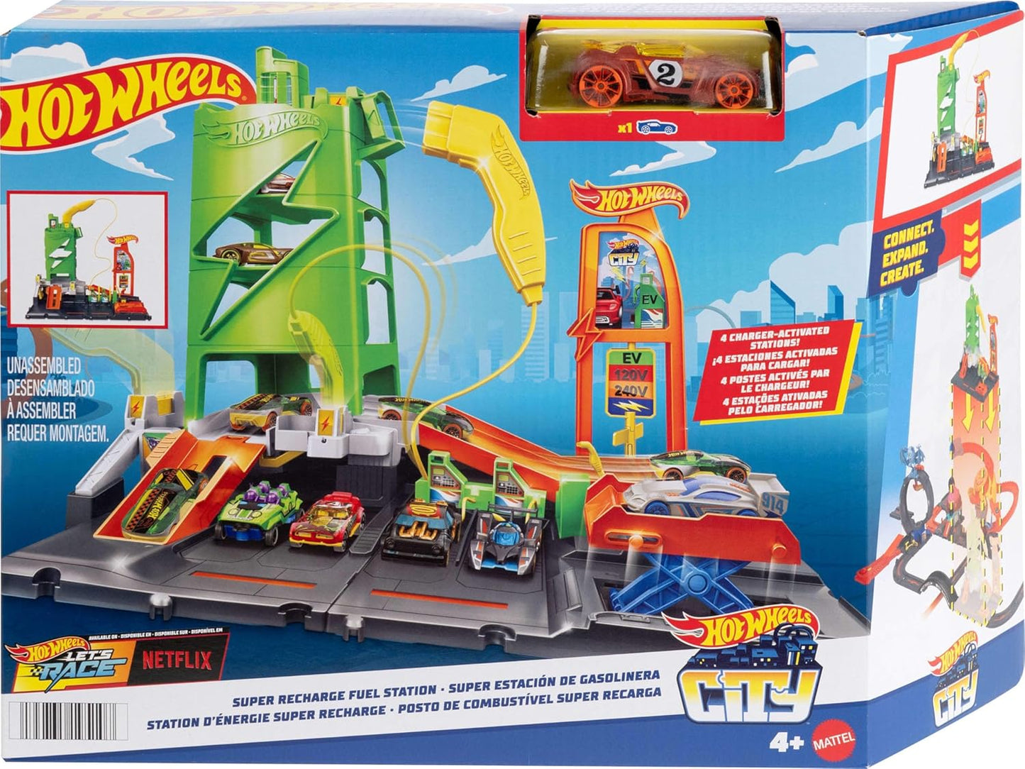 HWHTN79 Hot Wheels City  Super Recharge Fuel Station