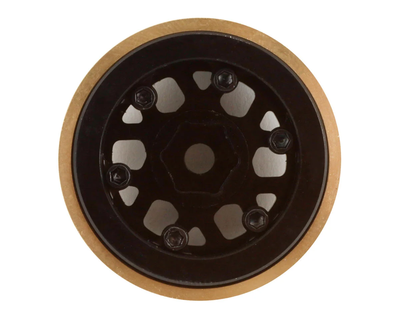 SSD00552 1.0” Boxer Aluminum/Brass Beadlock Wheels (Black) (2) (25g)