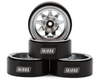 YQW-1312SR Injora 1.3" Stamped Steel Micro Rock Crawler Beadlock Wheels (23.5g ea) (Chrome) (4)