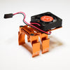 HRMH550TE03 Hot Racing Traxxas Clip-On Two-Piece Motor Heat Sink w/Fan (Orange)