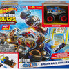 HWHNB89 Hot Wheels Monster Trucks Arena Smashers Race Ace Smash Race Challenge Playset
