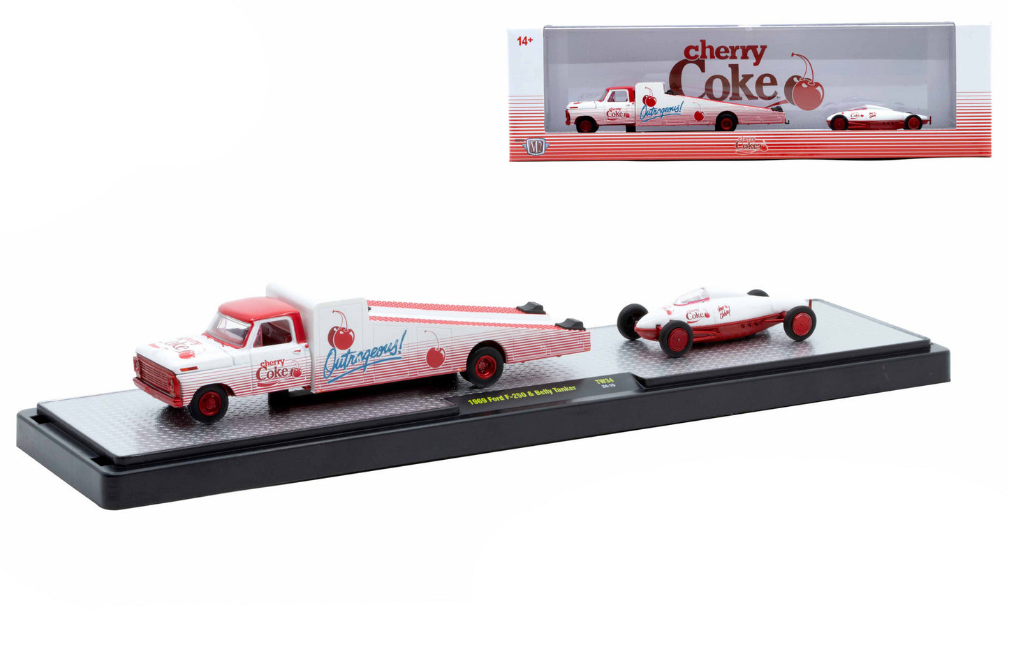 M2Machines 56000-TW34 1:64th scale Auto Haulers Cherry Coke (Ford) Pack - CHASE!