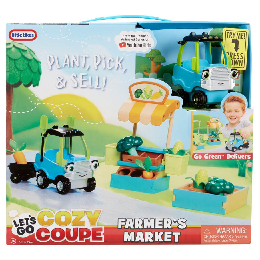 MGA662645 Little Tikes: Let's Go Cozy Coupe: Farmers Market w/ Go Green